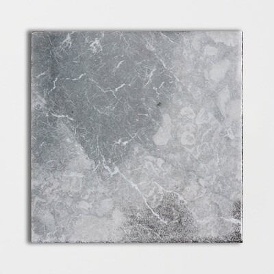 Iris Black Leather Marble Tile 16x16