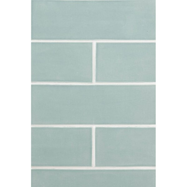 Glossy green subway ceramic tile for contemporary walls by Country Floors