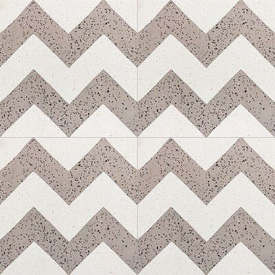 Brown, Beige Polished Allegro Cement Tile 8x8
