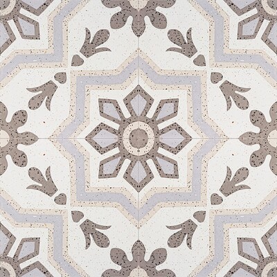 Brown, Light Brown, Beige, Gray Polished Bel Canto Cement Tile 8×8 Image