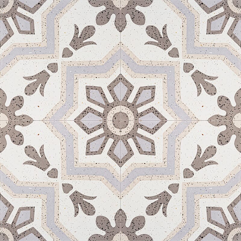 Brown, Light Brown, Beige, Gray Polished Bel Canto Cement Tile 8×8 Image