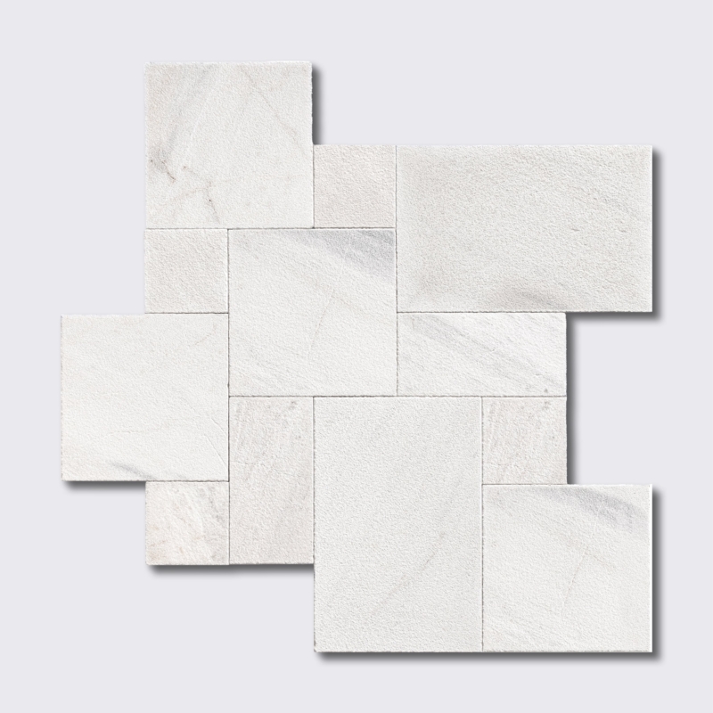Fantasy White Textura Seal Marble Pavers Versailles Pattern (TL19013)