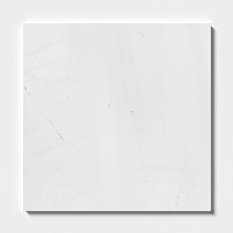 Aspen White Honed Marble Tile 18×18 Image