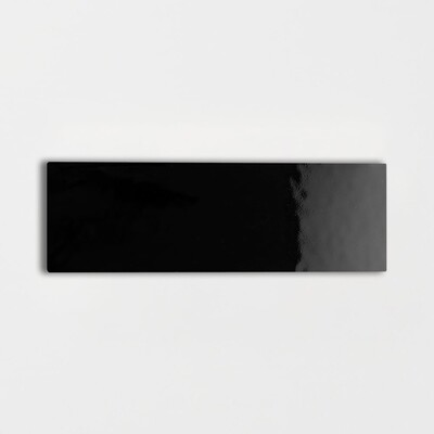 Black Glossy Ceramic Tile 4×12 Image
