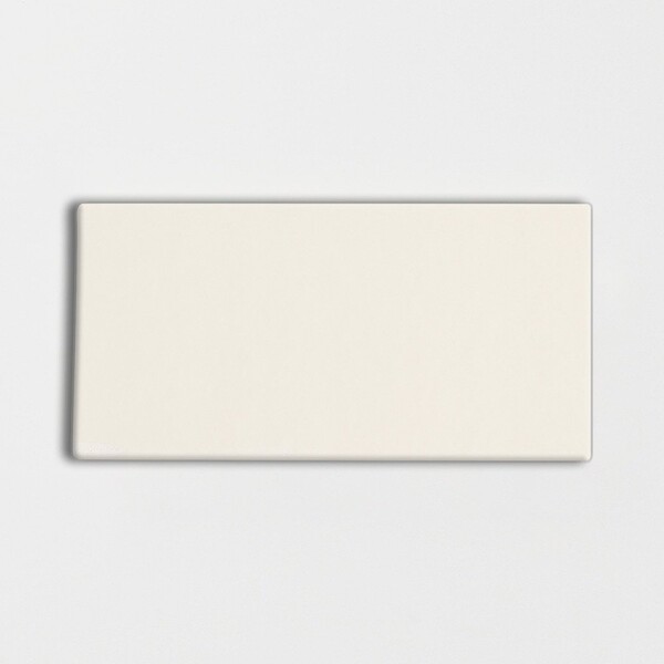 Ivory matte subway ceramic tile in soft neutral cream tone by Country Floors