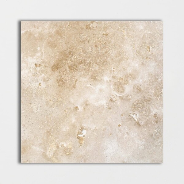 Ivory Travertine Tile 12×12 Image