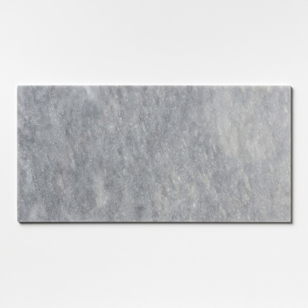 Allure Light polished marble tile in soft cool gray tone by Country Floors
