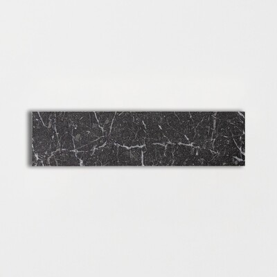 Iris Black Polished Subway Marble Tile 2x8