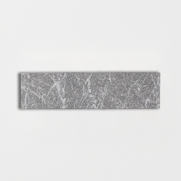 Iris Black Leather Subway Marble Tile 2x8