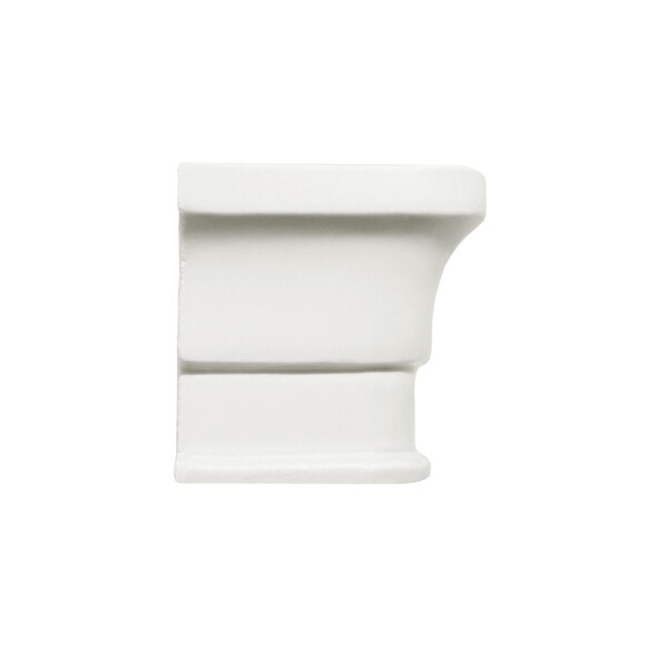 Snow Moresque Glossy Rail Corner Ceramic Moldings 2x2