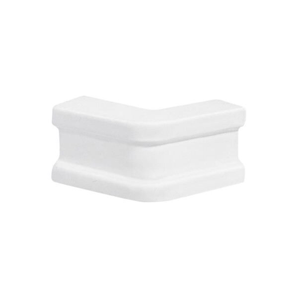 New White Moresque Glossy Bar Corner Ceramic Moldings 1x1