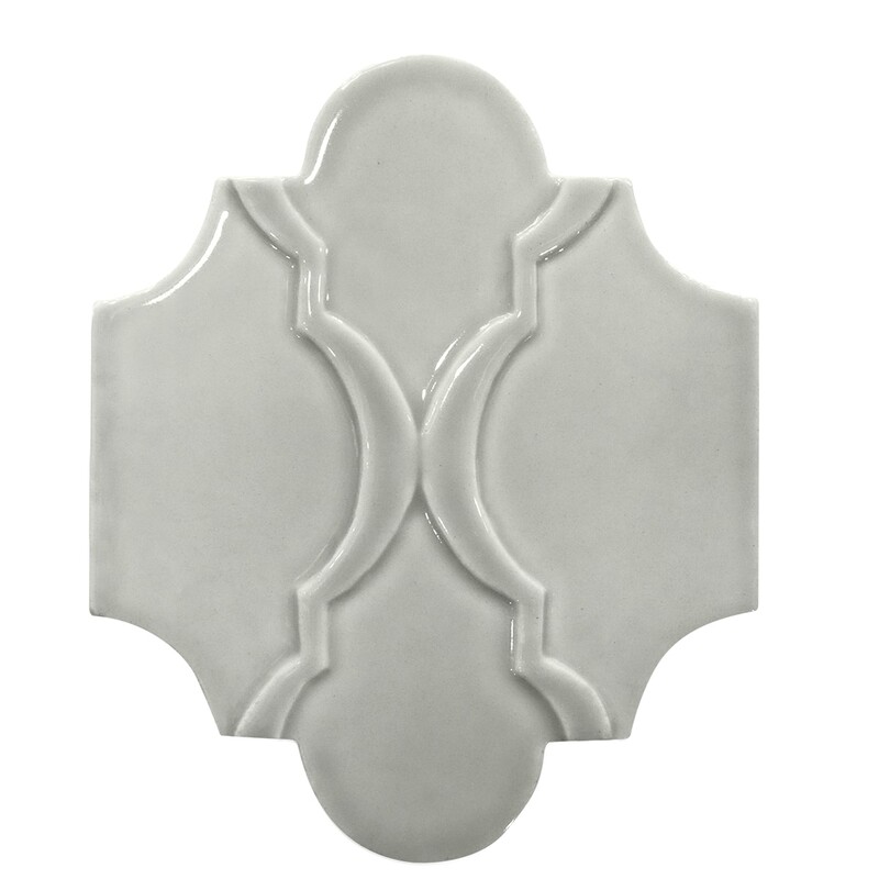 Ceniza Moresque Glossy Arabesquette Ceramic Decorative 6x8