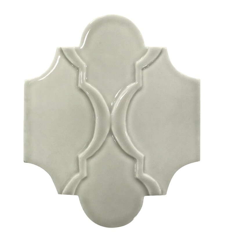 Plume Moresque Glossy Arabesquette Ceramic Decorative 6x8
