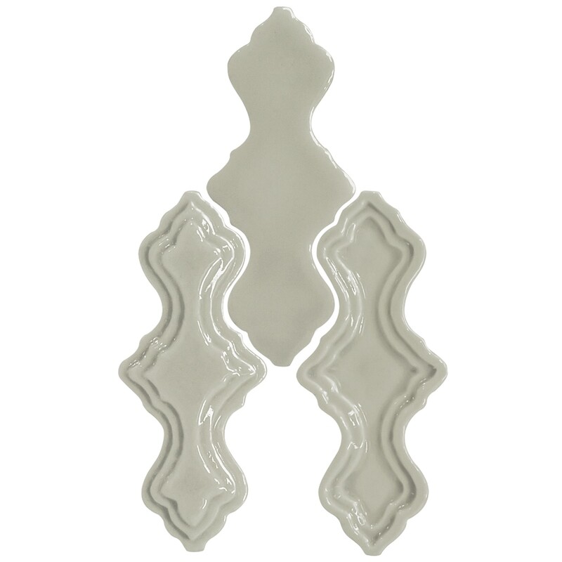 Breathe Moresque Glossy Falbala Ceramic Decorative 2x6