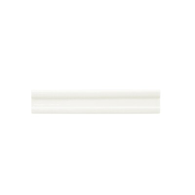 White Matte Bar Liner Ceramic Moldings 1x6