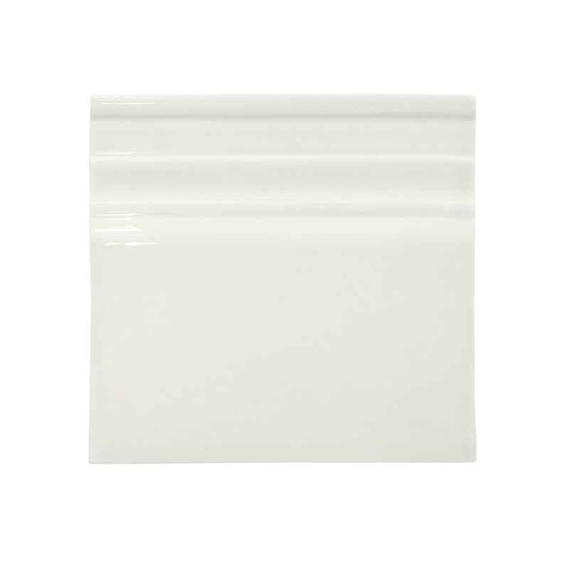 White Matte Base Ceramic Moldings 6x6