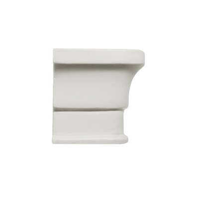 White Matte Rail Corner Ceramic Moldings 2x2