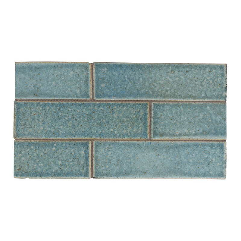 Weathered Jean Leather Temple Tile 2 1/8x7 1/2