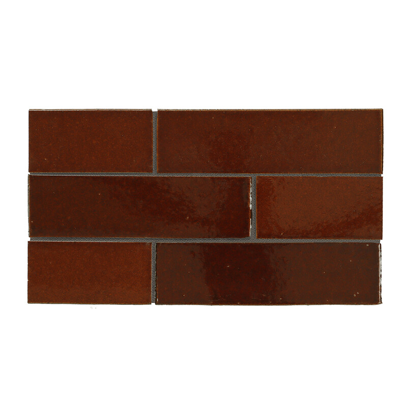 Canela Twist Gloss Thin Brick Tile 2 1/8x7 1/2