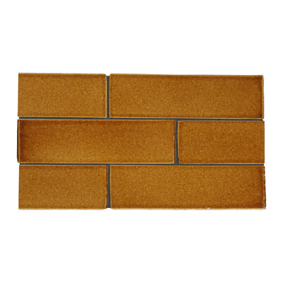 Pumpkin Field Gloss Thin Brick Tile 2 1/8x7 1/2