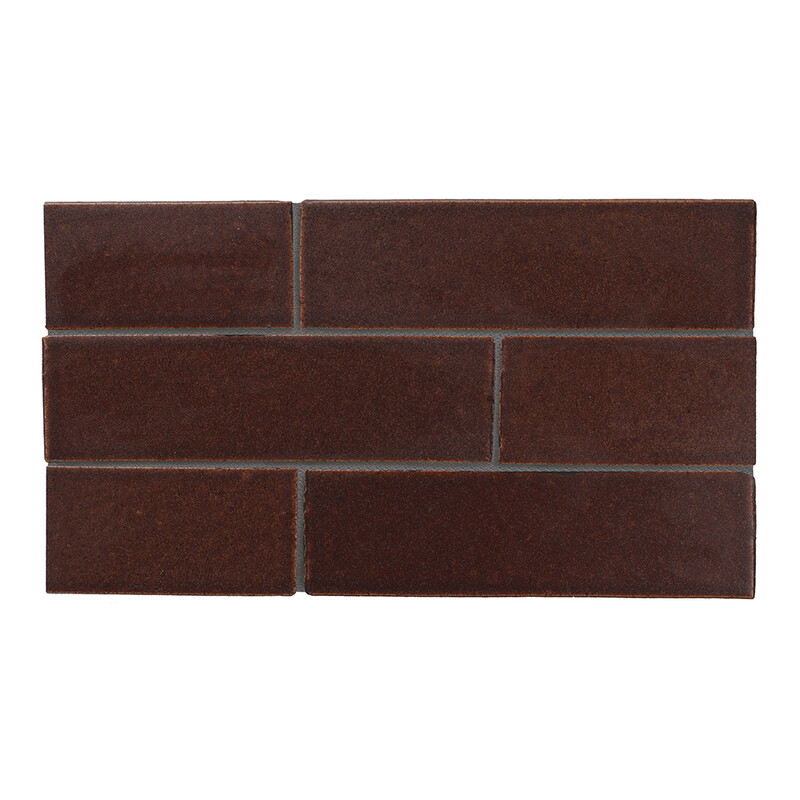 Negro Rosa Leather Thin Brick Tile 2 1/8x7 1/2