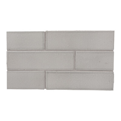 Doric Gray Gloss Thin Brick Tile 2 1/8x7 1/2