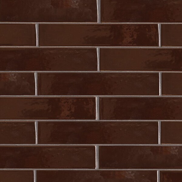 Old Port Brown Gloss Thin Brick Tile 1 5/8x11 5/8
