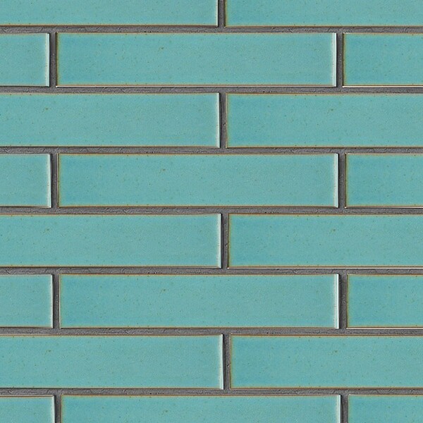 Turquoise Flats Leather Thin Brick Tile 2 1/4x11 5/8