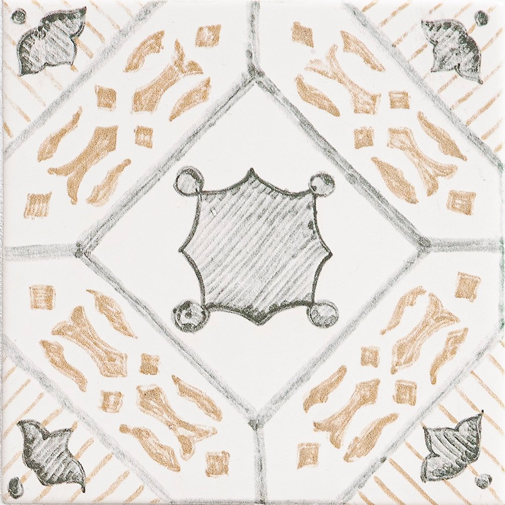 Taormina Bianco Glossy Ceramic Tile 6x6