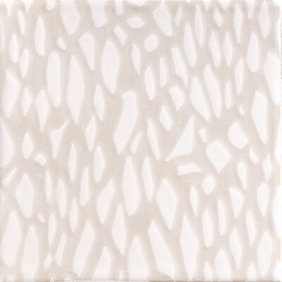 Neutral Weave Glossy Fishnet Galore Ceramic Tile 6x6