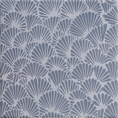 Slate Grey Glossy Layered Coral Ceramic Tile 6x6