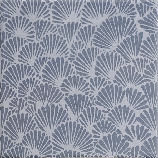 gray coral patterned backsplash tile for coastal bathroom