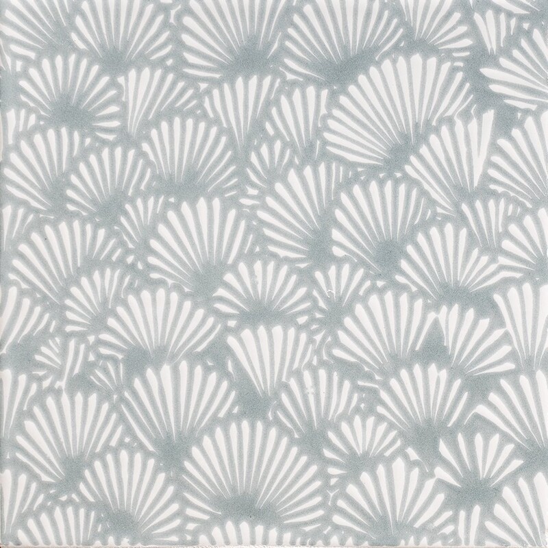 Sea Foam Glossy Layered Coral Ceramic Tile 6x6