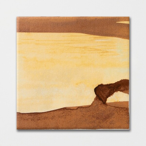 Flame Flower Matte Ceramic Tile 6×6 Image