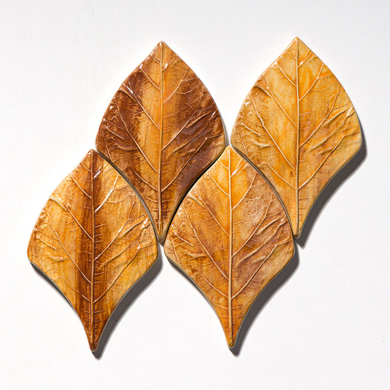 Autumn Leaf Semi Glossy Ceramic Tile 4x4