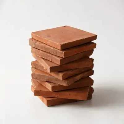 Stacked Terracotta Tiles Still Life