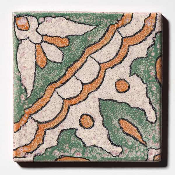 Raphael Glänzende Terrakotta-Fliese 6×6 Bild