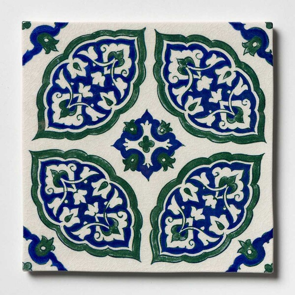 Bargello Glossy Ceramic Tile 8×8 Image