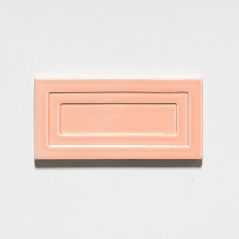 Blush Glossy Ceramic Tiles 3 5/32x6 1/2