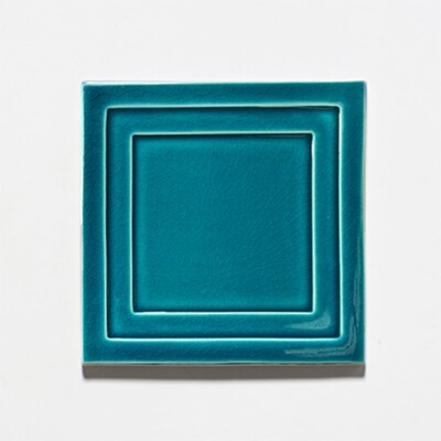Teal Glossy Ceramic Tiles 6 1/2x6 1/2