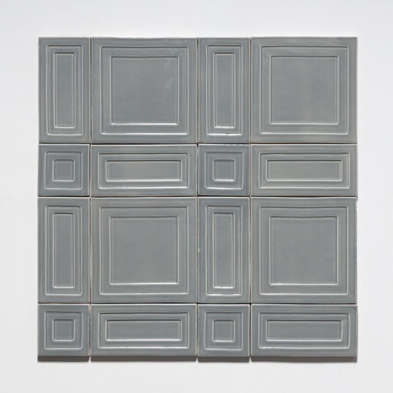 Pozzuolli Glossy Piazza Pattern Ceramic Tiles 9 29/64x9 29/64