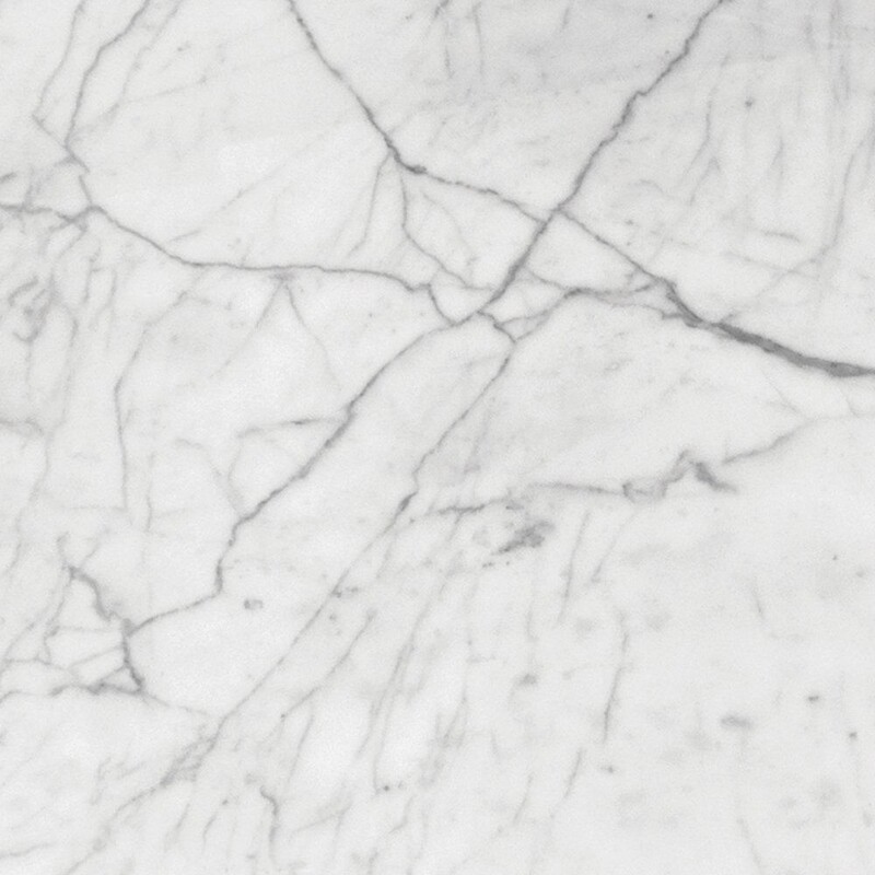 White Carrara C Polished Marble Tile 18x18