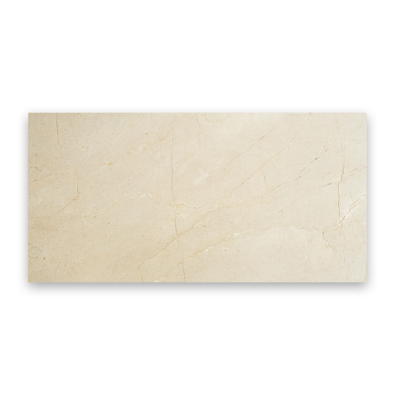 Crema Marfil Polished Marble Tile 12x24