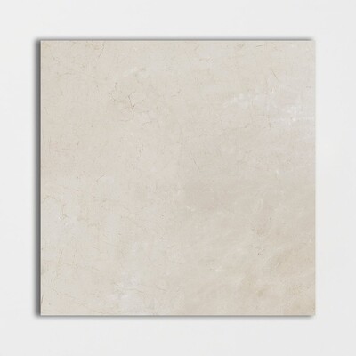 Crema Marfil Polished Marble Tile 18×18 Image