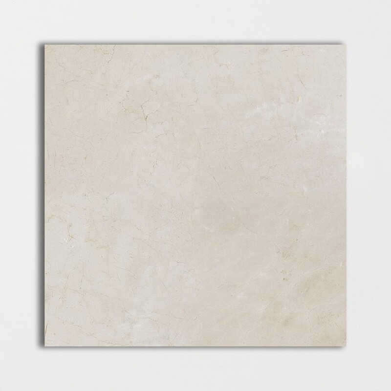 Crema Marfil Polished Marble Tile 18×18 Image