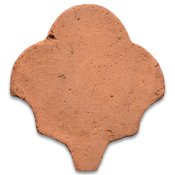 Cotto Med Natural fan shape terracotta tile in warm handmade clay finish by Country Floors