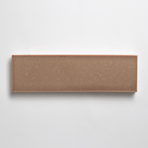 Salmon Leather Subway Ceramic Tile 2 1/4×7 9/16 Image
