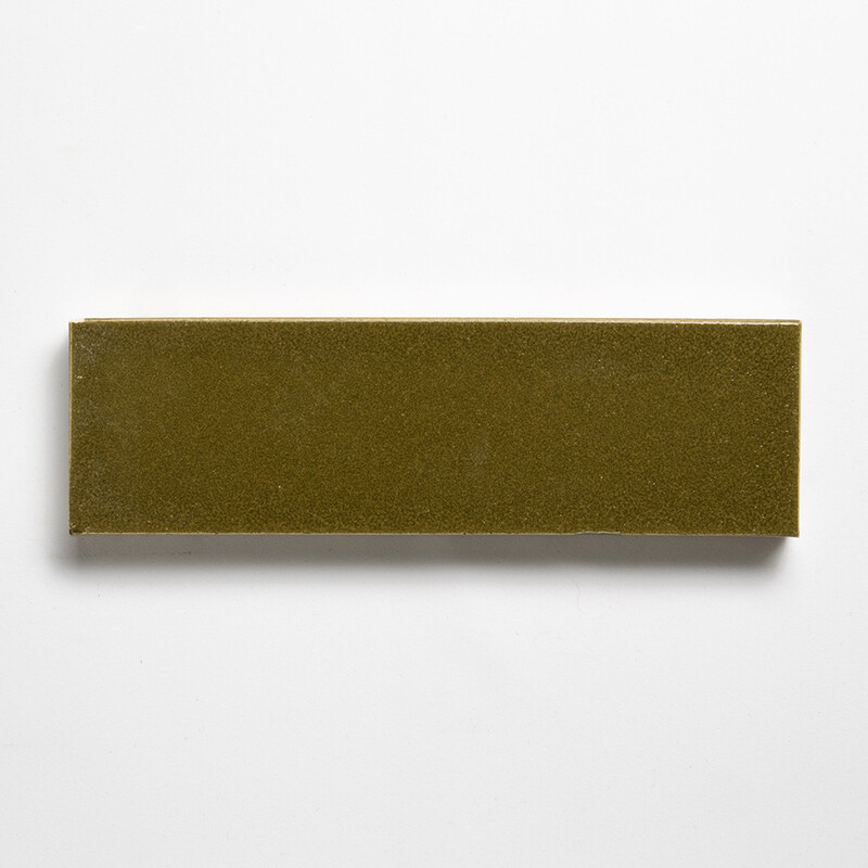 Azulejos Pasto Leather Subway em terracota esmaltada, 2 1/4 x 7 9/16