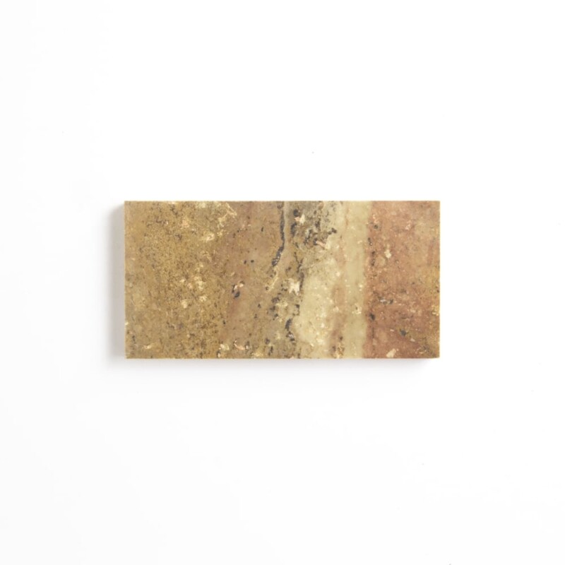 Scabas Red Honed Blend Travertine Tiles 3x6