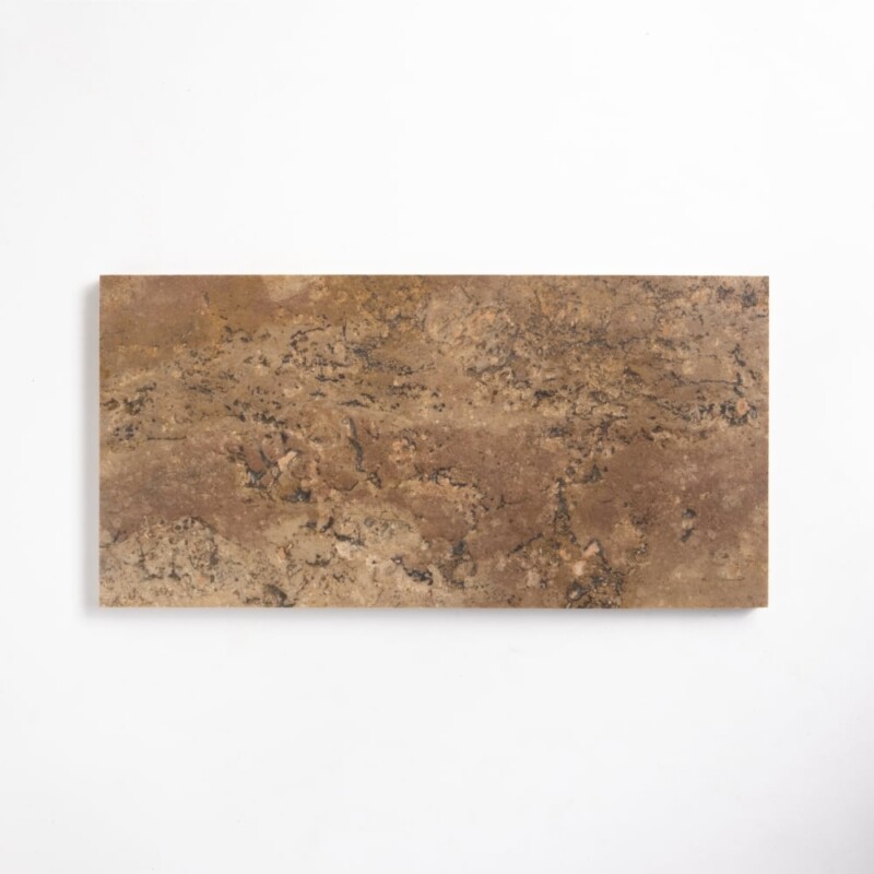 Scabas Red Honed Blend Travertine Tiles 6x12